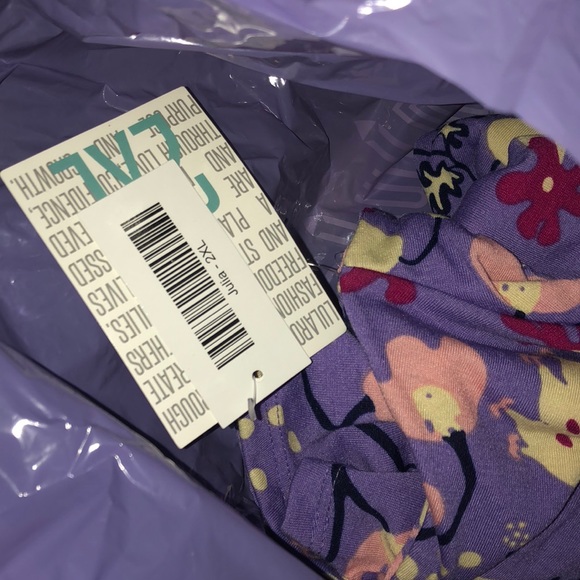 LuLaRoe julia floral lavender xxl dress - Picture 4 of 4